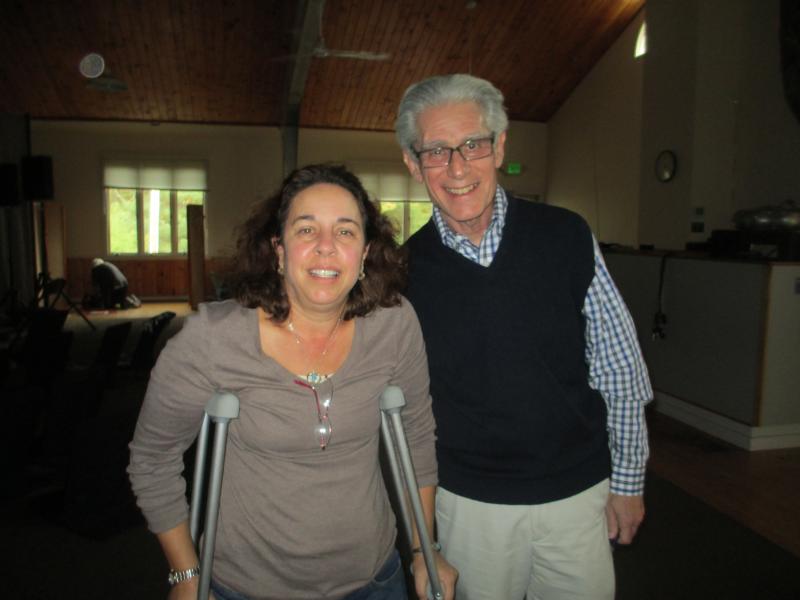 Donna with Dr. Brian Weiss MD at regression training